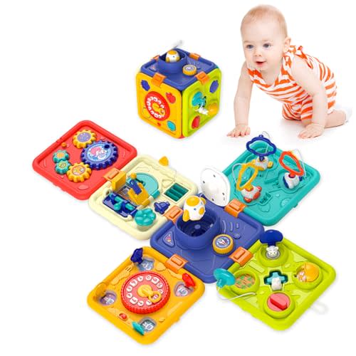 WIIBAAHO Montessori Toys for 1 Year Old Boy and Girl, Busy Board Educational Sensory Toddler Toys, 1 Year Old Boy Gifts
