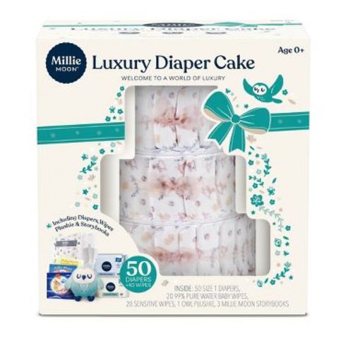 Millie Moon Luxury Diaper Cake - Size 1 - 50ct