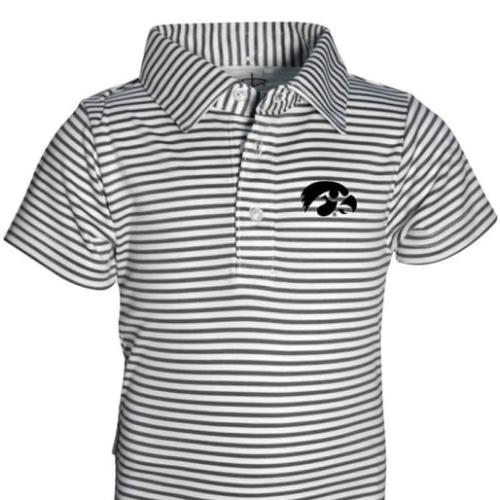 Baby CHARCOAL Iowa Hawkeyes Carson One Piece Polo - 91971993