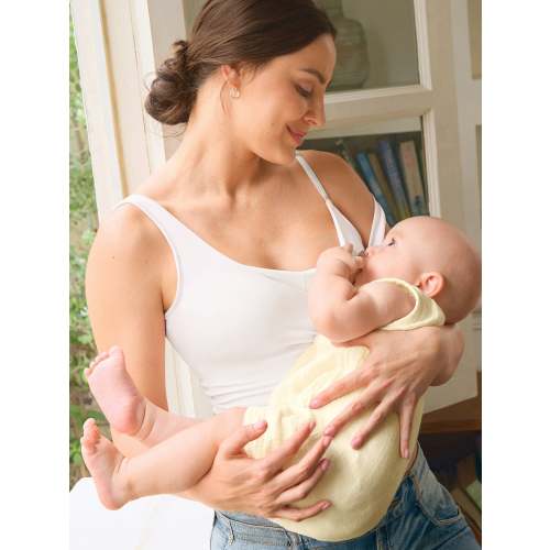 MOMANDA Women's Natrelax® Nursing Crop Tank Top - V Neck
