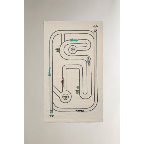 CHILDREN'S RACE TRACK AREA RUG