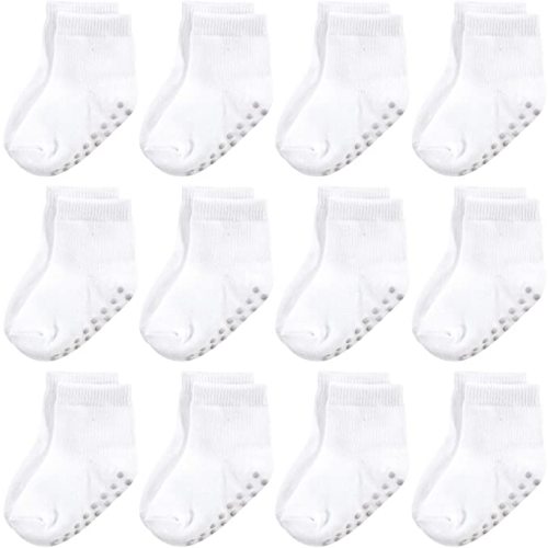 Amazon.com: Touched by Nature Baby Organic Cotton Socks with Non-Skid Gripper for Fall Resistance, White, 6-12 Months: Clothing, Shoes & Jewelry
