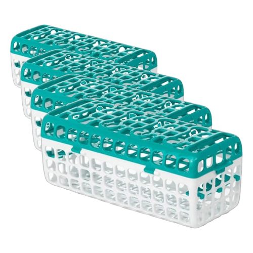 OXO Tot Dishwasher Basket for Bottle Parts & Accessories, Teal (Pack of 4)