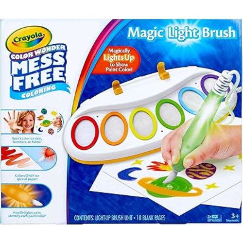 Crayola Color Wonder Magic Light Brush, Mess Free Painting Station for Kids, Gift for Kids, Toddler Toys & Activities, Ages 3, 4, 5