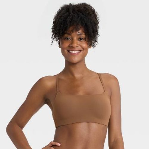 Women's Luxury Collection Luxe Stretch Lightly Lined Scoop Bralette - Auden™ Brown XL