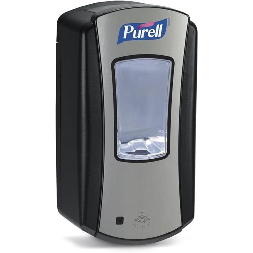 Purell LTX-12 Touch-Free Hand Sanitizer Dispenser, Chrome/Black, for 1200 mL Purell LTX-12 Hand Sanitizer Refills (Pack of 1 - Refills sold separately) - 1928-04