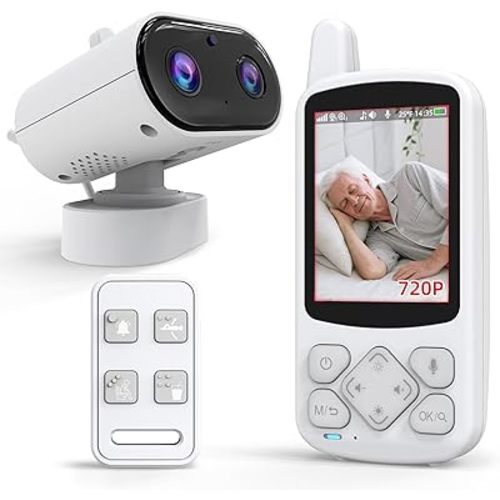 CallToU Elderly Monitor with Camera and Audio, 2-Way Talk Baby Monitors for Elderly No Wi-Fi Video Monitor for Elderly,Call Button for Elderly Home/Nursing Home Use | for Seniors, Dementia Patients
