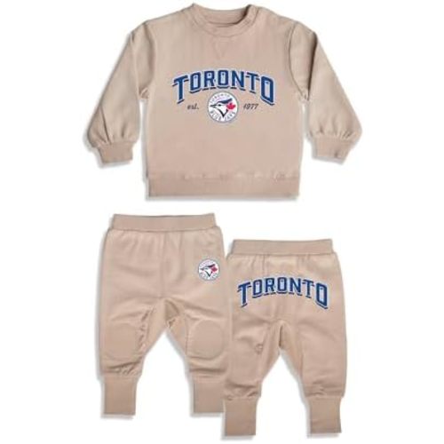 Gertex MLB Toronto Blue Jays Baby and Toddler 2-Piece Outfit Set | Made With Organic, Non-GMO Cotton French Terry