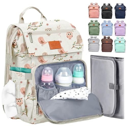 PILLANI Baby Diaper Bag Backpack - Large Bag for Boys & Girls, Waterproof Diaper Backpack - Travel Diaper Bags w/Changing Pad, Baby Registry Search & Shower Gifts - Essentials Must Haves Newborn Stuff