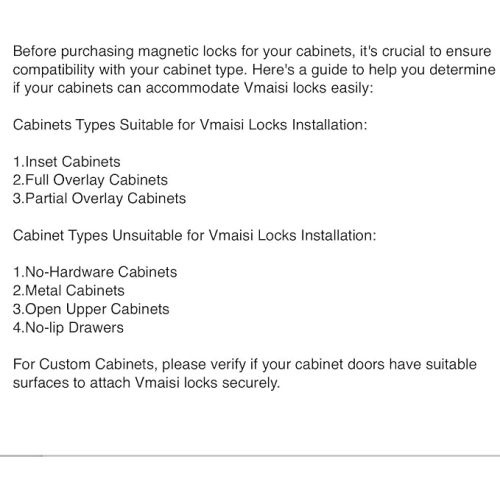 20 Pack Magnetic Cabinet Locks Baby Proofing - Vmaisi Children Proof Cupboard Drawers Latches - Adhesive Easy Installation