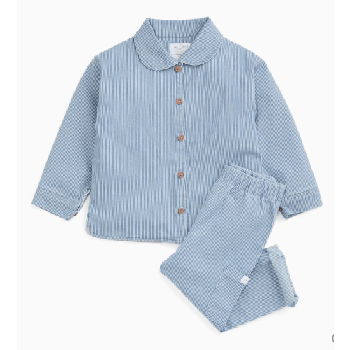 Shop Striped Denim Jacket & Pants Outfit for Kids | MORI US