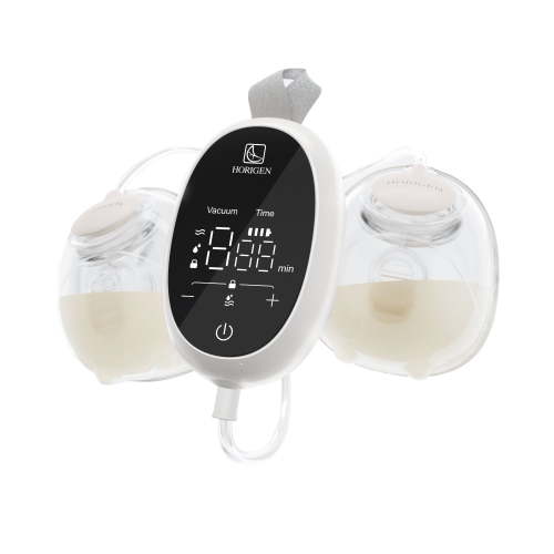 Horigen D6 Milk White Electric Hands Free Breast Pump Wearable Lower Noise Breastfeeding Strong Suction 180ml/6oz
