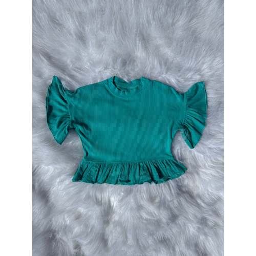 Tropical Tide ruffle top (FINAL SALE)