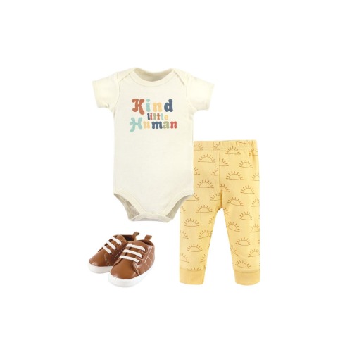 Cotton Bodysuit, Pant and Shoe Set