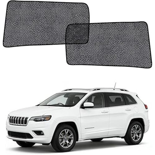 Car Window Shades for Jeep Cherokee (2014-2023), 2-Pack Rear Window Sun Shades for Baby – Breathable Mesh, UV & Heat Blocker, Privacy Protection for Camping, Travel, Sleep & Nursing