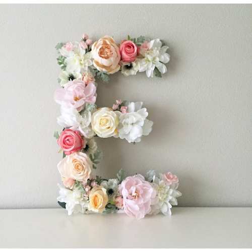 Floral Letter Floral Initial Nursery Letter Flower Letter Nursery Wall Art Baby Gift Shabby Chic Boho Chic Nursery Decor Nursery Art