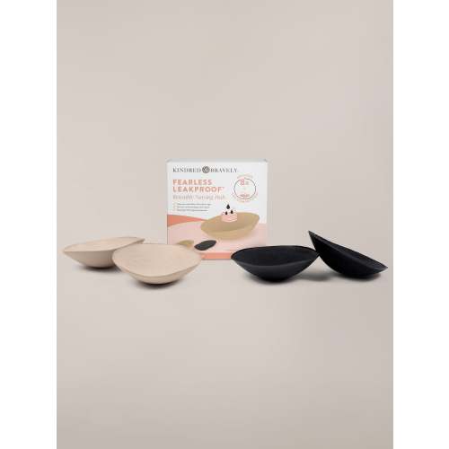 Fearless Leakproof® Reusable Nursing Pads | Black & Beige - Kindred Bravely