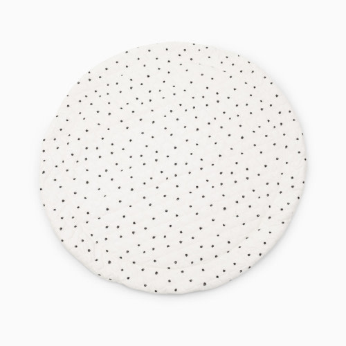 Poppyseed Play Extra Padded Round Play Mat - Black & White