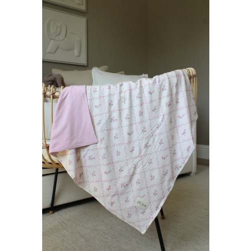 Pink Lattice Jersey Blanket