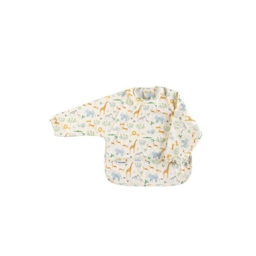 Loulou Lollipop Long Sleeve Bib - Safari