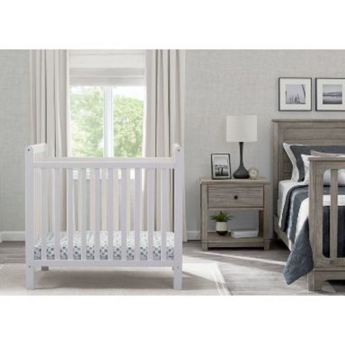 Delta Children Classic Mini Crib Convertible to Twin - Bianca White