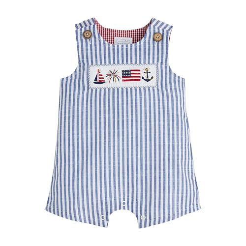 Mud Pie Children's Stripe Smocked Jon Jon; 6-9M