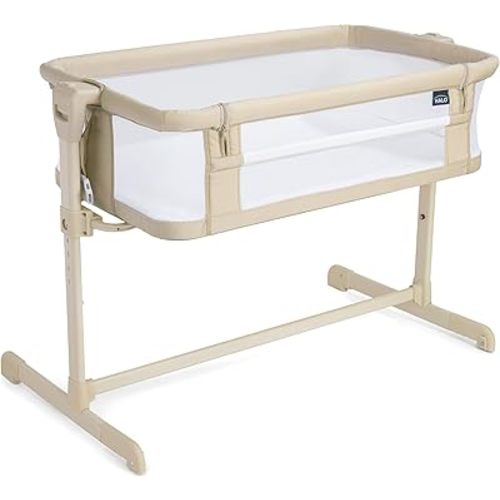 HALO® BassiNest® Bedside Sleeper – Breathable Baby Bassinet Slides Over Bed with Mesh Walls for Airflow & Visibility, Lowering Wall for Easy Access, Fits Most Beds