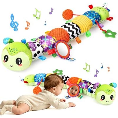 Baby Sensory Toys 0-6 6-12 Months, Musical Stuffed Caterpillar Toys