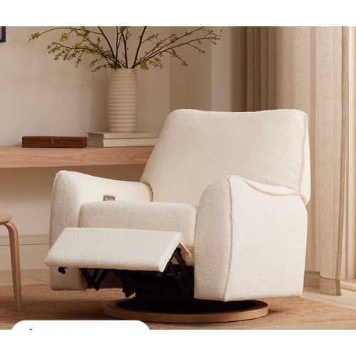 Babyletto Sunday Shearling Swivel Glider Power Recliner