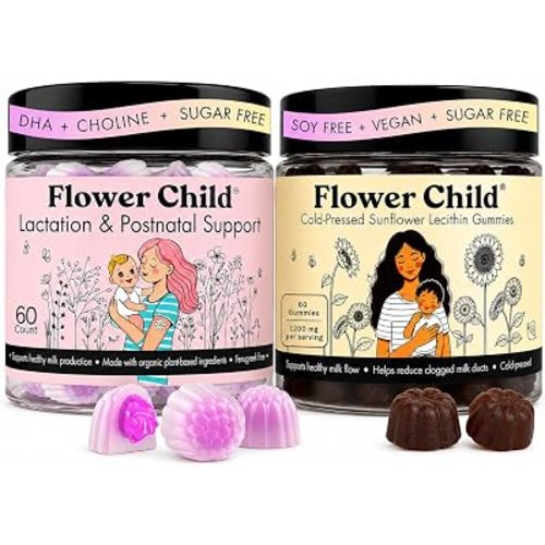 Flower Child Lactation Support Bundle Moringa & Sunflower Lecithin Gummies