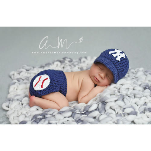 Newborn Baby Boy Baseball  cap, Diaper Cover crochet Baseball outfit,crochet baby shower gift, Newborn Baby PHOTO PROP...Baseball Team