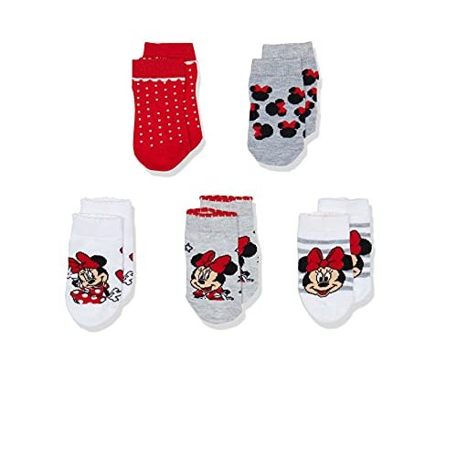 Disney baby-girls Minnie Mouse 5 Pack Shorty Socks