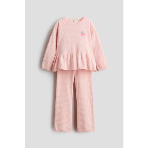 2-PIECE MOTIF-DETAIL POINTELLE-KNIT SET