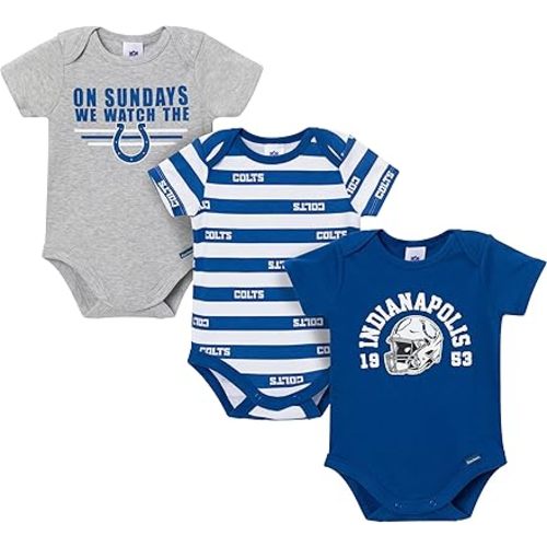 Gerber NFL baby-boys Nfl 3-pack Onesie Bodysuit