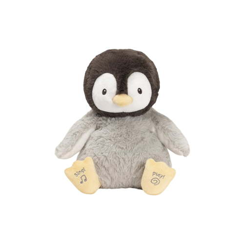 GUND Baby Animated Kissy The Penguin Stuffed Animal Plush, Black/White/Grey, 12"