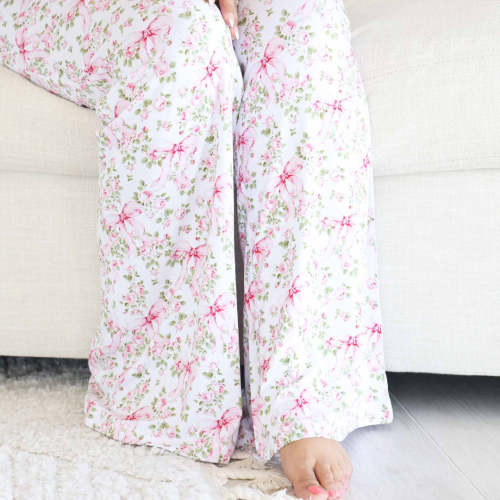 Women's Two Piece Flare Lounge Set | Bows in Bloom