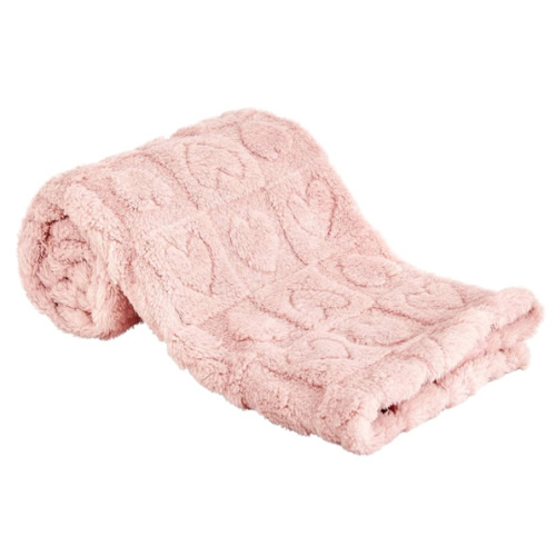 Yurhap Fleece Baby Blanket Heart Checkered Blanket, Ultra Soft Cozy Baby Blankets for Girls Boys, Fluffy Infant Toddler Newborn Receiving Blankets for Crib Stroller 30”×40” (Light Pink)