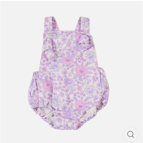 Floral Overall Romper - Haven