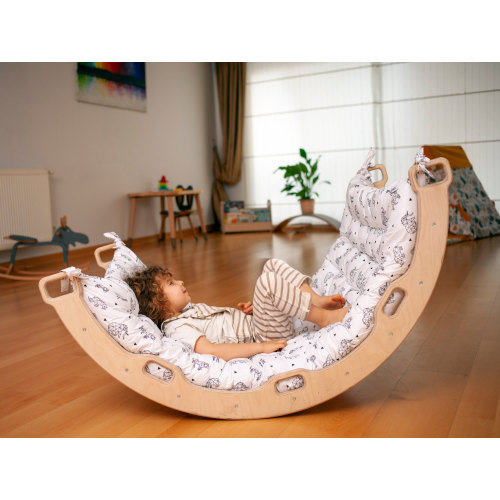 2 size Montessori Baby Play Climber Set for Toddler, Small and Large Size Toddler Pillow and Arch Set