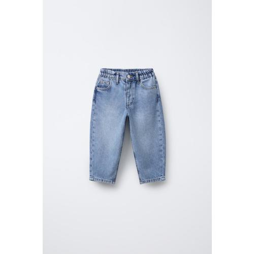 BAGGY DENIM PANTS - Mid-blue | ZARA United States