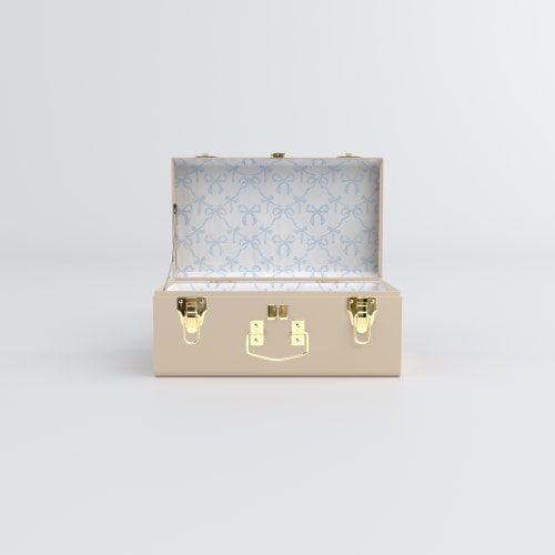 Mini Classic Trunk - Limited Edition Beige - Something Blue / Embroidery