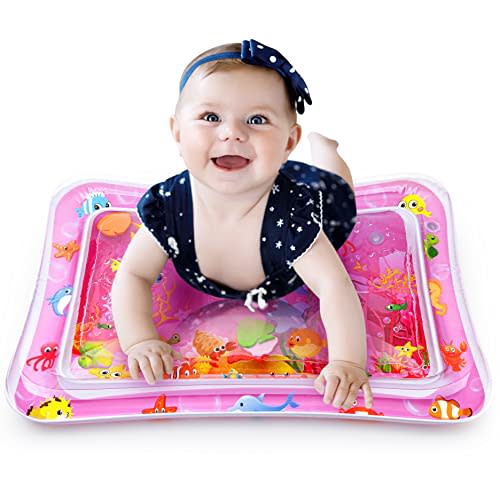 Yeeeasy Tummy Time Water Mat for Baby Girl Baby Girl Toys for 3 to 12 Months Great Baby Girl Gifts Promote Baby Girl Sensory Development