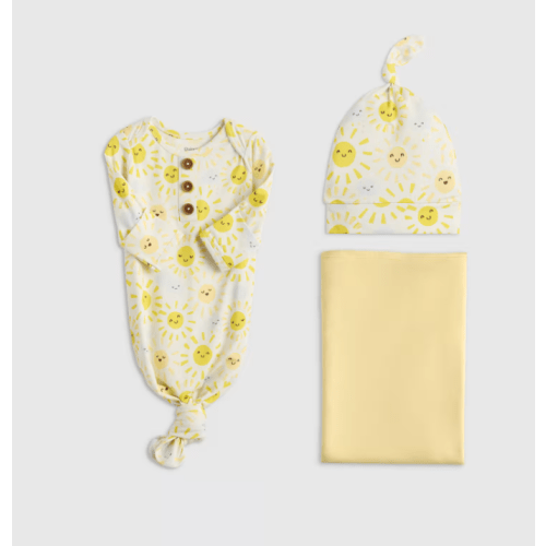 Bamboo Gown, Hat, and Swaddle