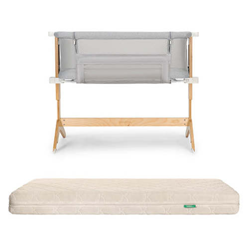 Bassinet & Bedside Sleeper + Original Crib Mattress - Sand