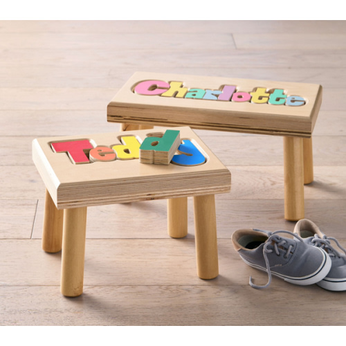 Hollow Woodworks Personalized Puzzle Step Stools | Pottery Barn Kids
