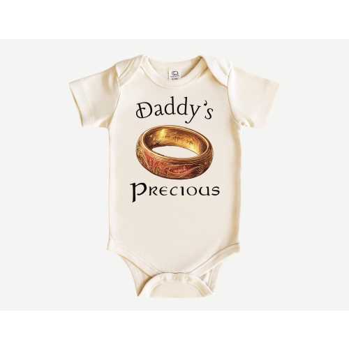 Daddy's Precious Halfling Baby Bodysuit: Lord of the Rings Nerdy Gift