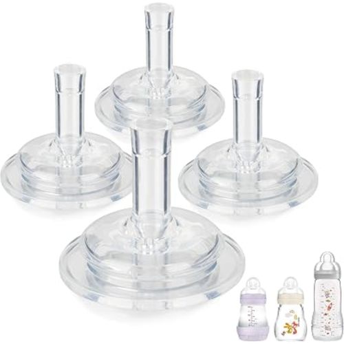 Sippy Straw Nipples for MAM Easy Start Bottle,Easy Active Bottle and Glass Baby Bottles,Soft Silicone Straw Cup Nipples,Variable Flow Conversion Nipple,6+ Months,4 Count