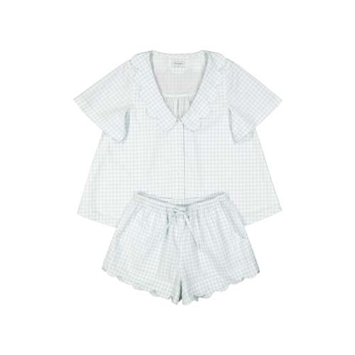 Penelope Sleep Set - Gingham Pale Blue – Piyama USD