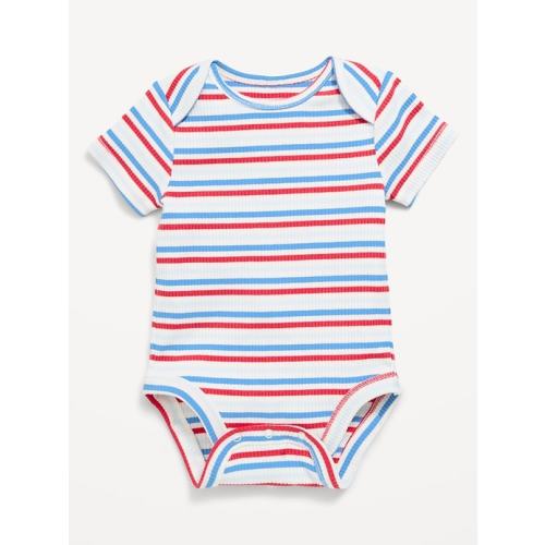 Short-Sleeve Ribbed Striped Bodysuit for Baby