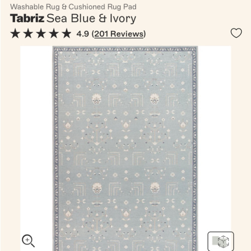 Tabriz - Sea Blue/Ivory